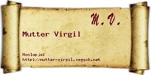 Mutter Virgil névjegykártya